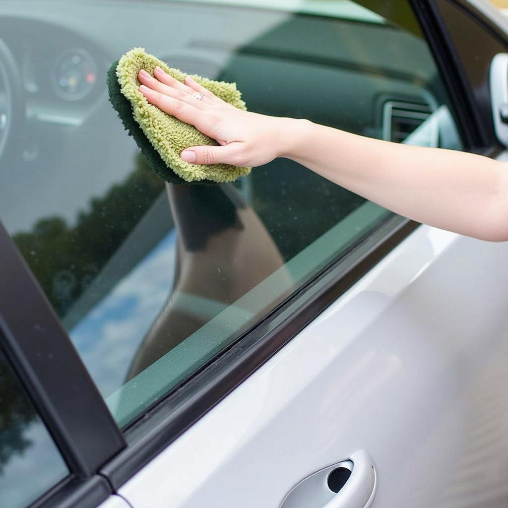 Car Window Glass Cleaning