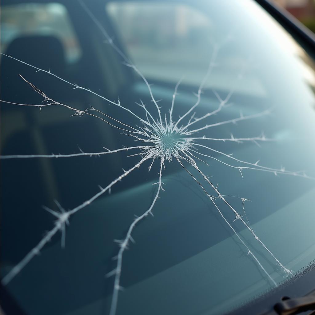 Car Window Glass Crack