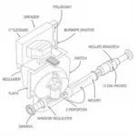 Car Window Motor Diagram Showing Components