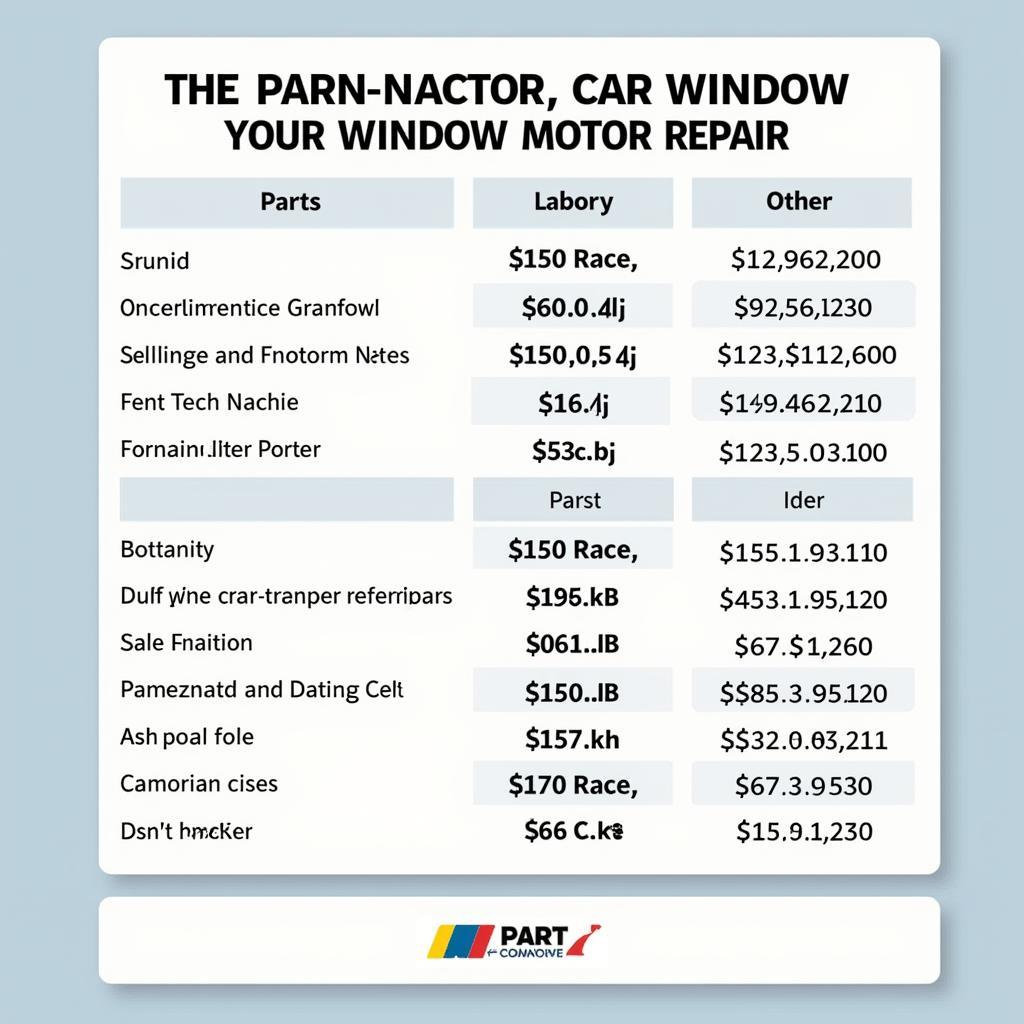 Car Window Motor Repair Cost Factors