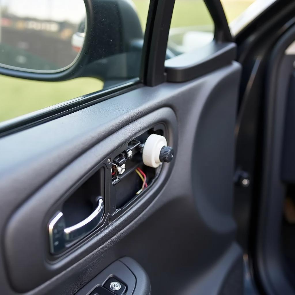 Inspecting car window mechanism