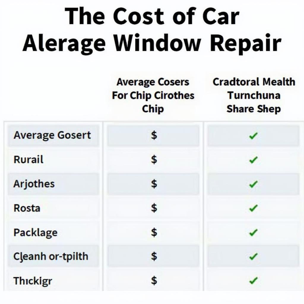 Car Window Repair Cost Comparison