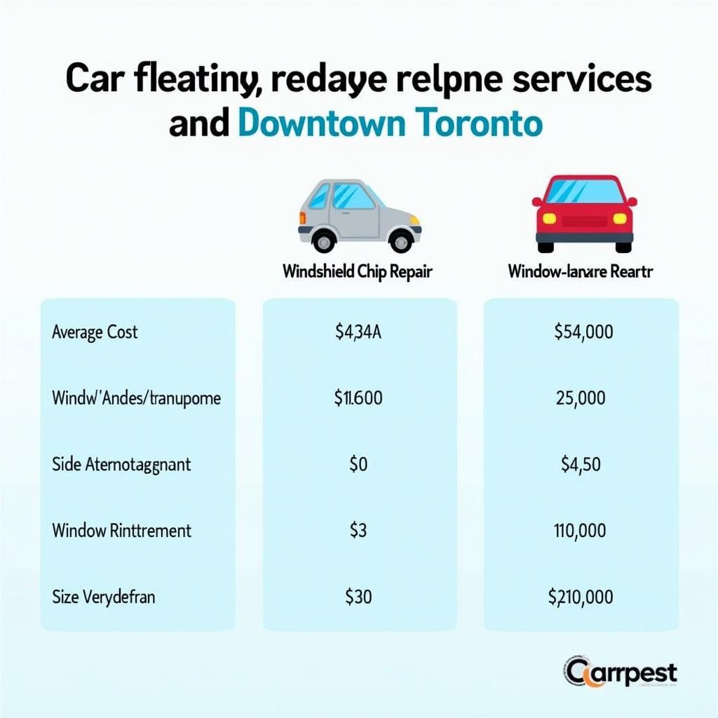 Car window repair cost comparison in downtown Toronto