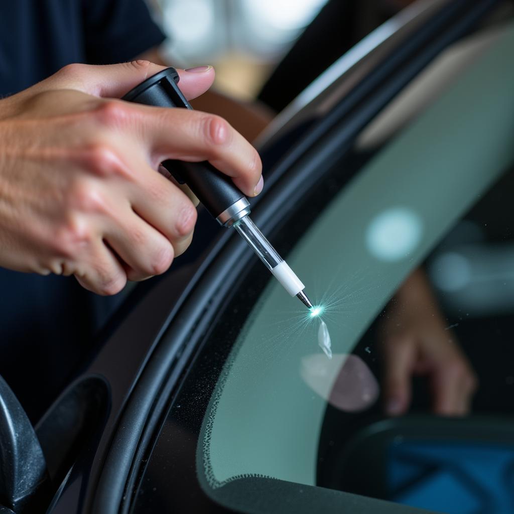 Car Window Chip Repair Process