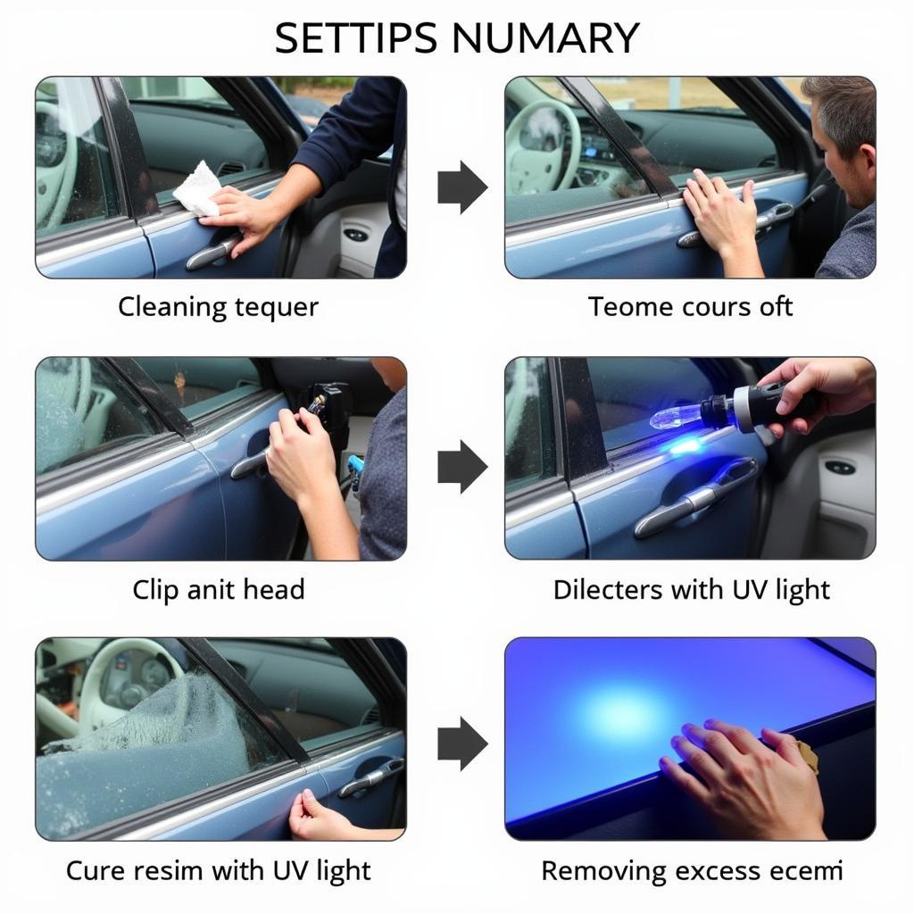 Step-by-step car window repair process in Tillamook