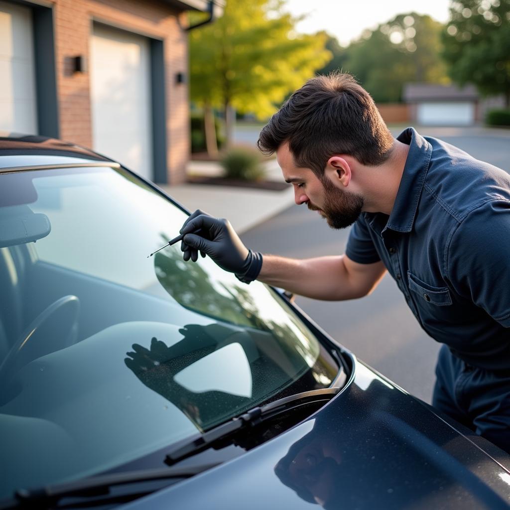 Car window repair Raleigh NC - final inspection