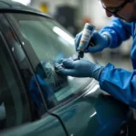 Car Window Repair Resin Application