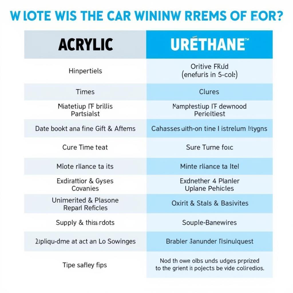 Comparing Car Window Repair Resin Types