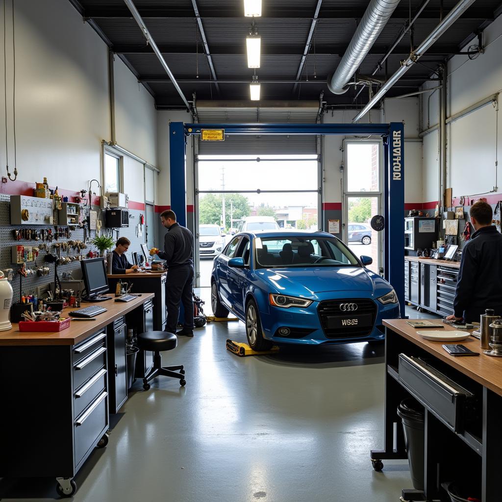 Car Window Repair Shop Interior