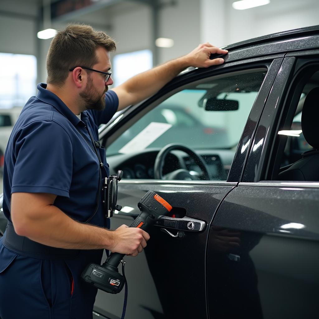 Car Window Repair by a Professional Technician