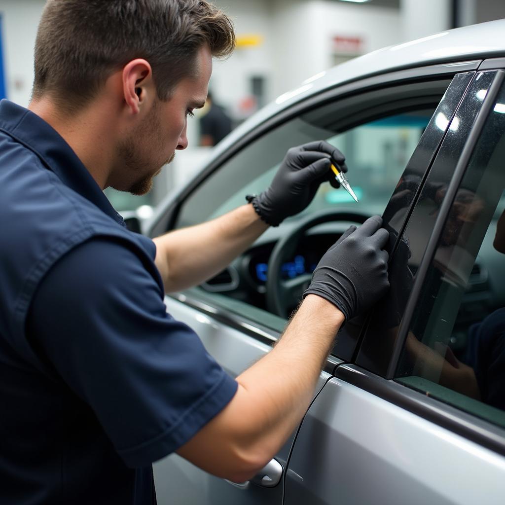  Expert Car Window Repair Technician at Work 