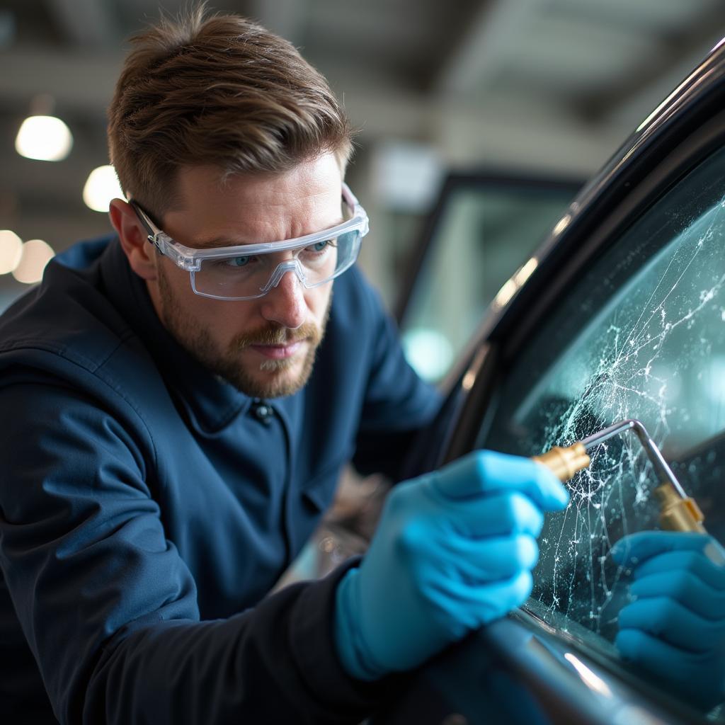 Car window repair technician in Chattanooga