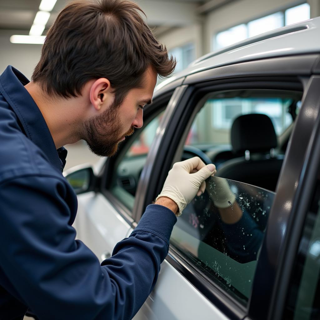 Car window repair technician in Chicago