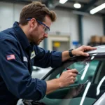 car window repair technician working in Daly City