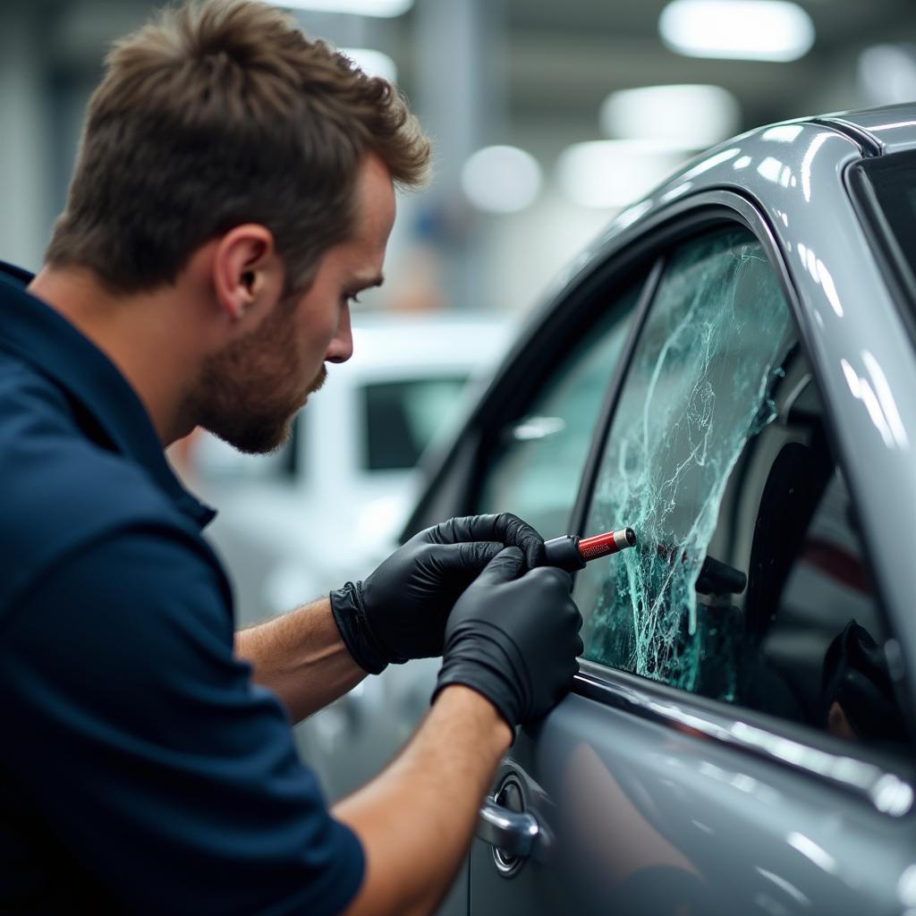 Experienced car window repair technician in East London