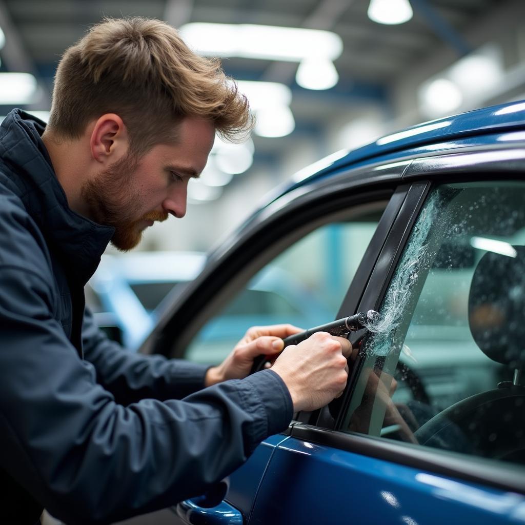 Skilled car window repair technician in Mountain View