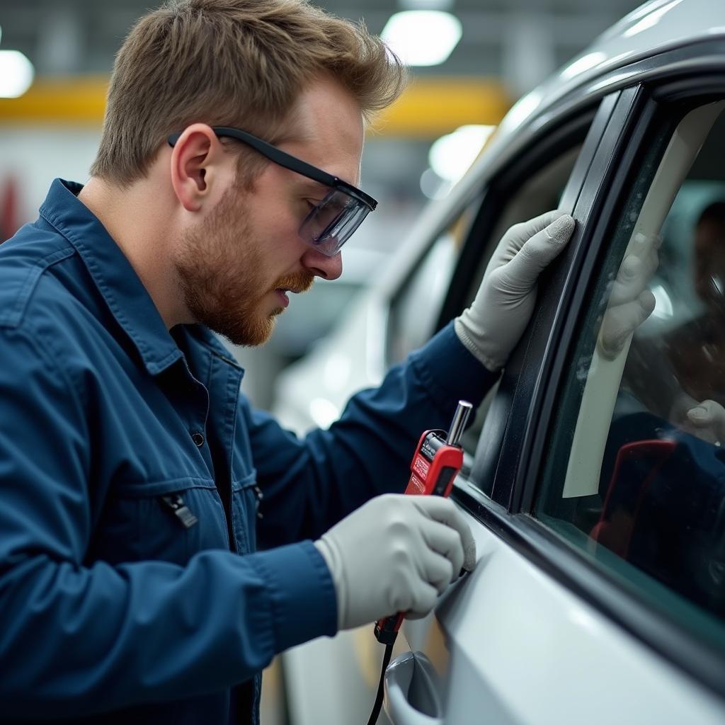 Experienced car window repair technician working in Sun Valley