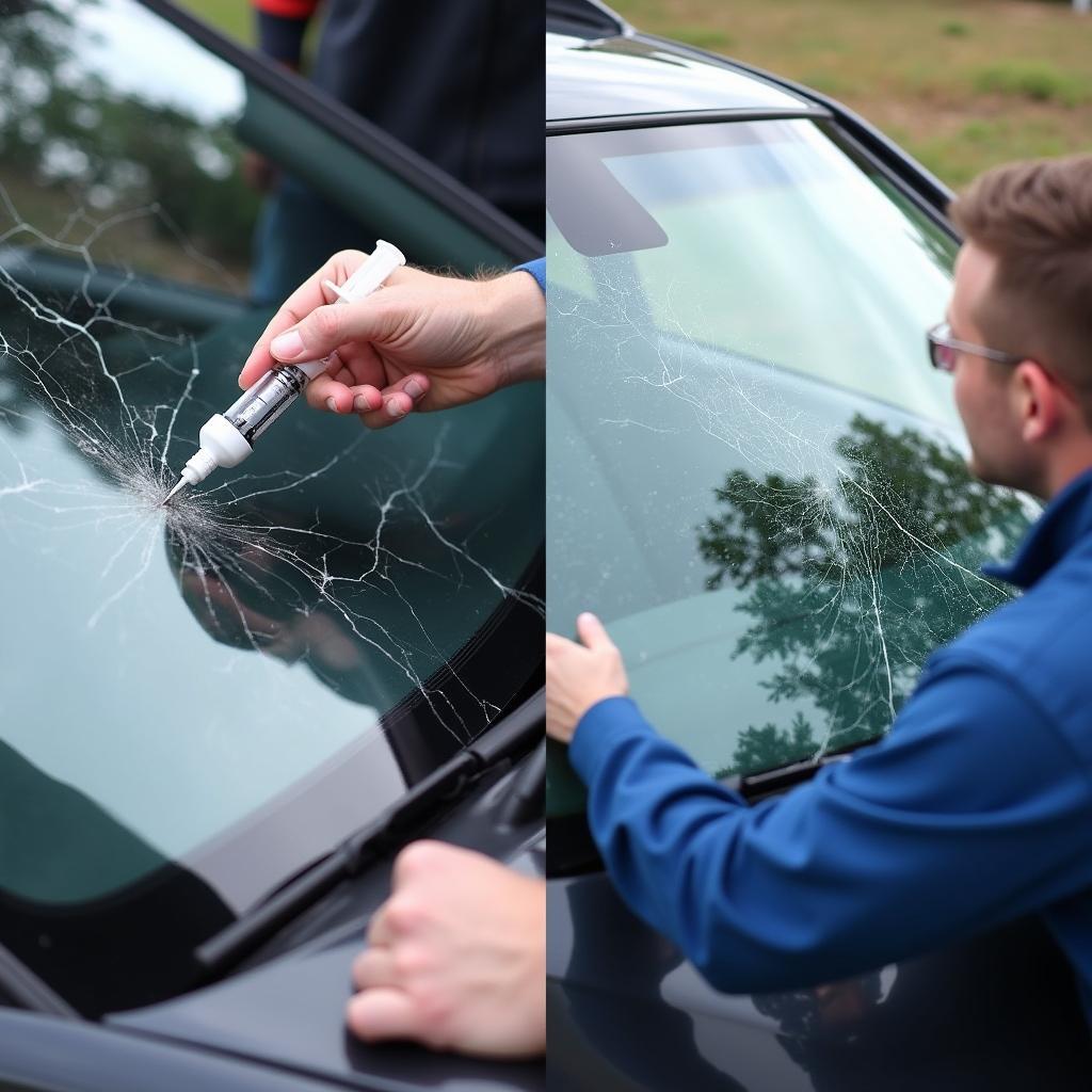 Comparing car window repair and replacement