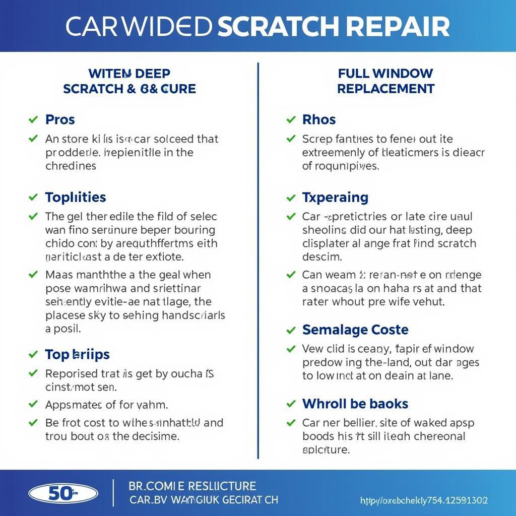 Car Window Repair vs. Replacement Infographic