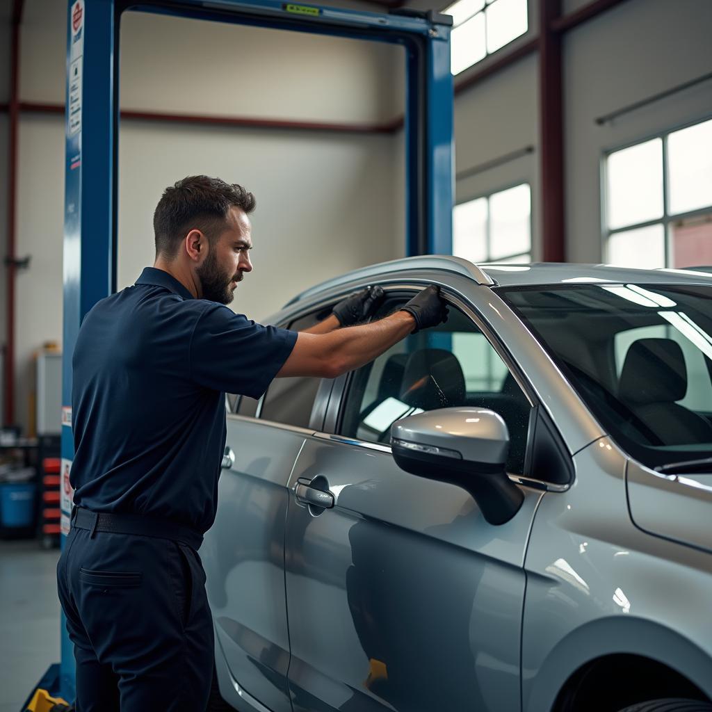 Car Window Replacement in a San Antonio Garage