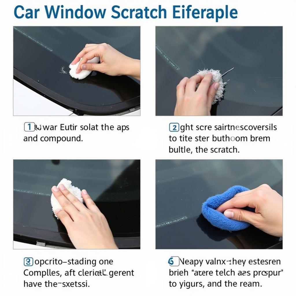 Applying Car Window Scratch Repair Compound