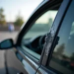 Car window stuck halfway