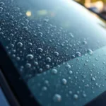 Car Window with Tint Bubbles