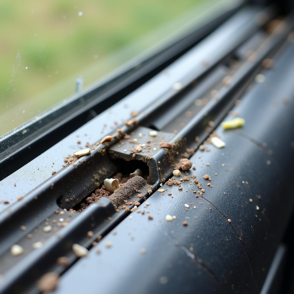 Damaged Car Window Track