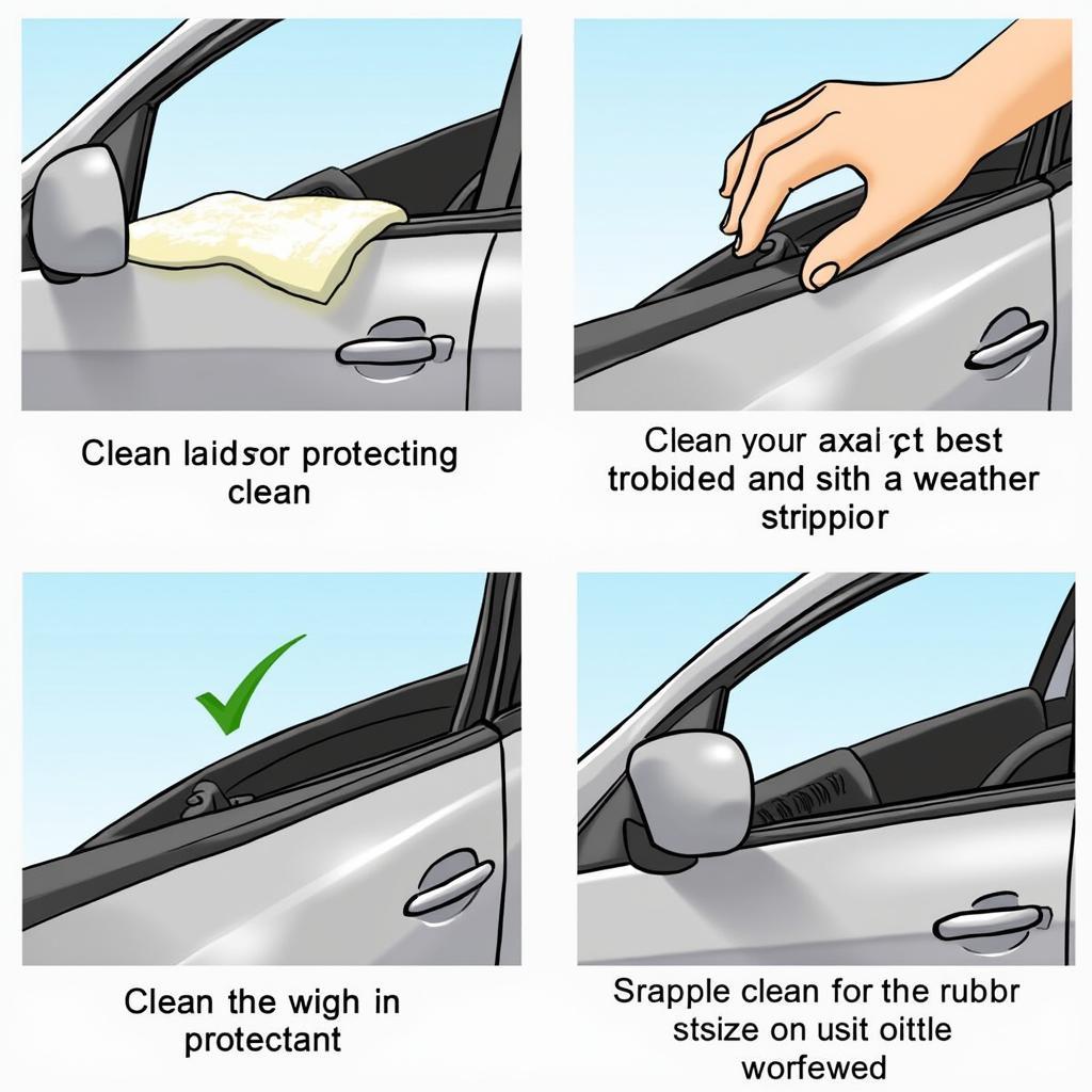 Car Window Weather Stripping Seal Maintenance