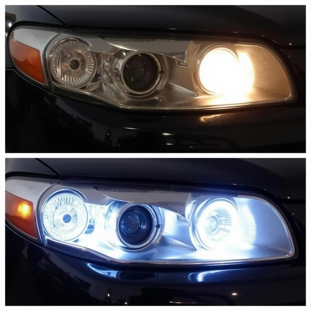 Car with Repaired Headlights