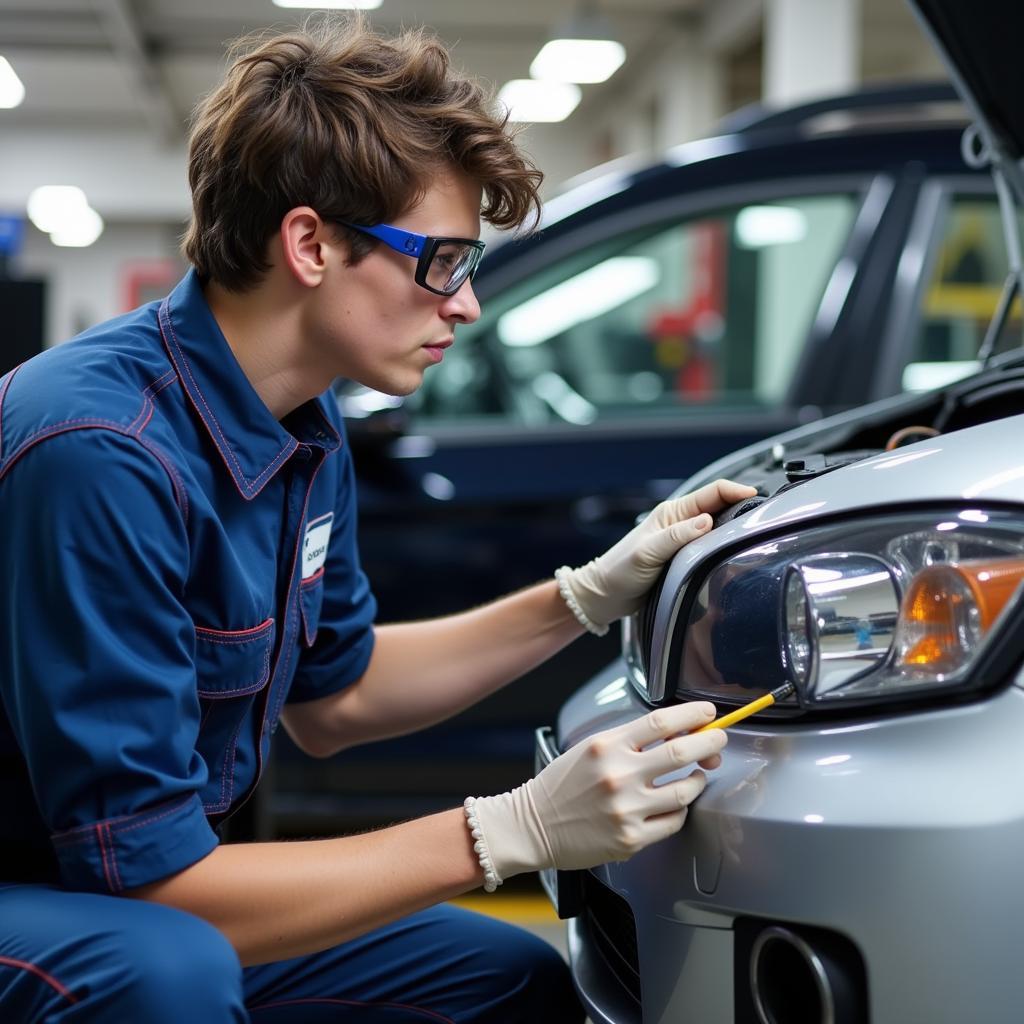 Certified Car Bumper Repair Technician in Wilmslow