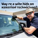 Certified Car Window Repair Technician Working