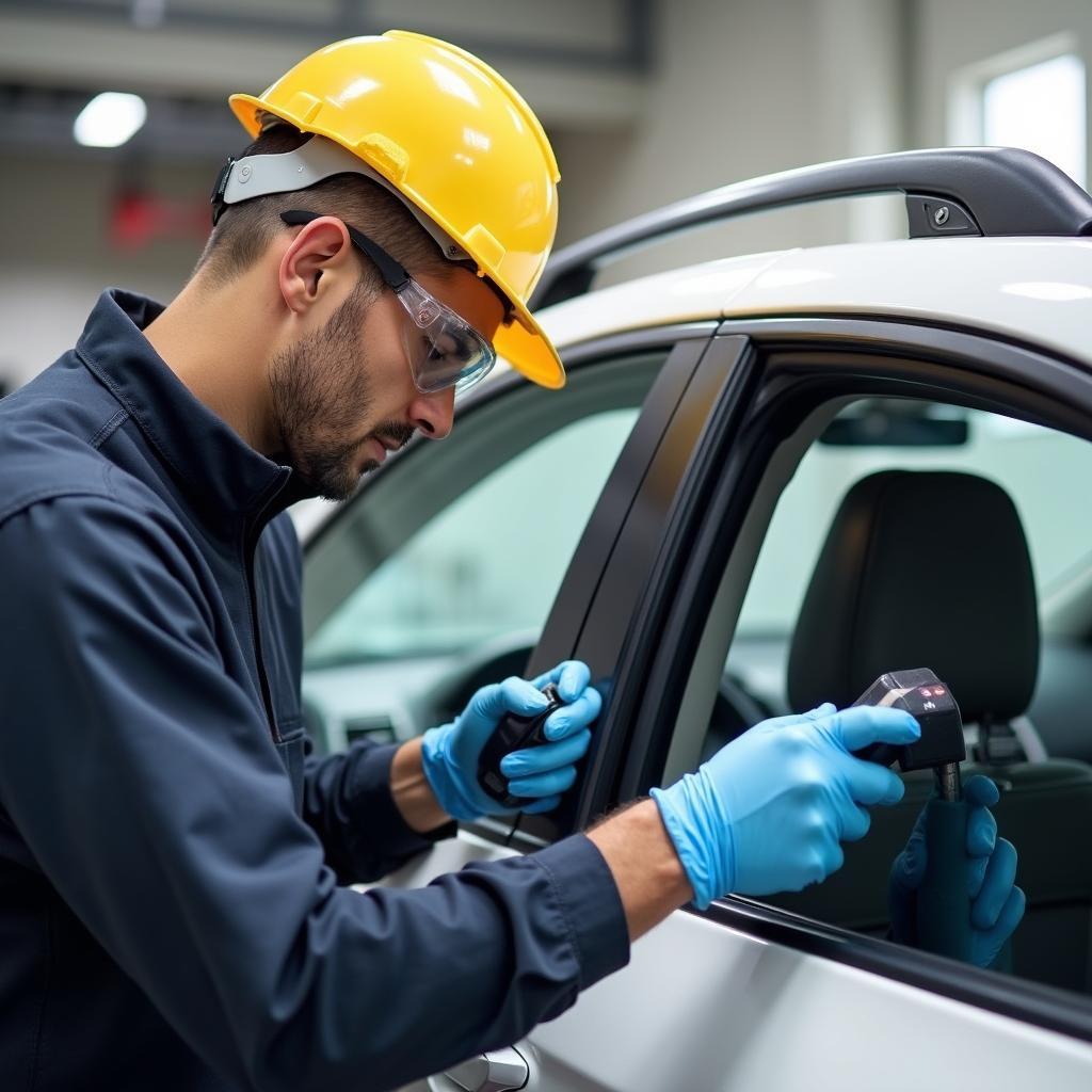 Certified car window repair technician in Barstow