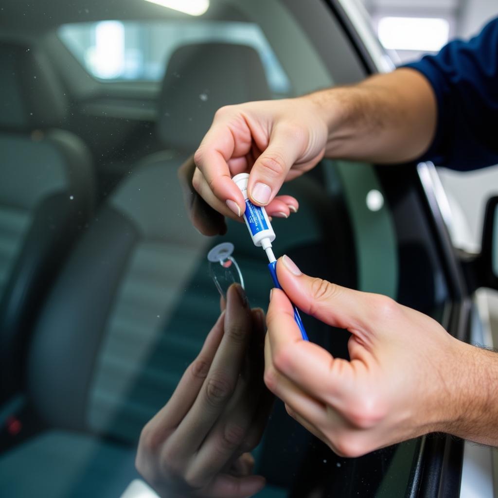 Certified Technician Repairing Car Window