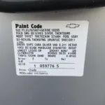 Chevrolet Silver Paint Code