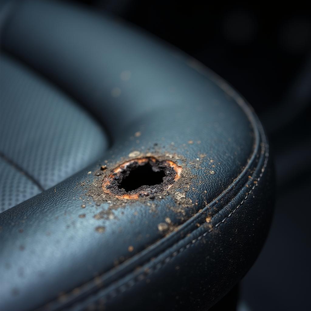 Car Seat With Cigarette Burn