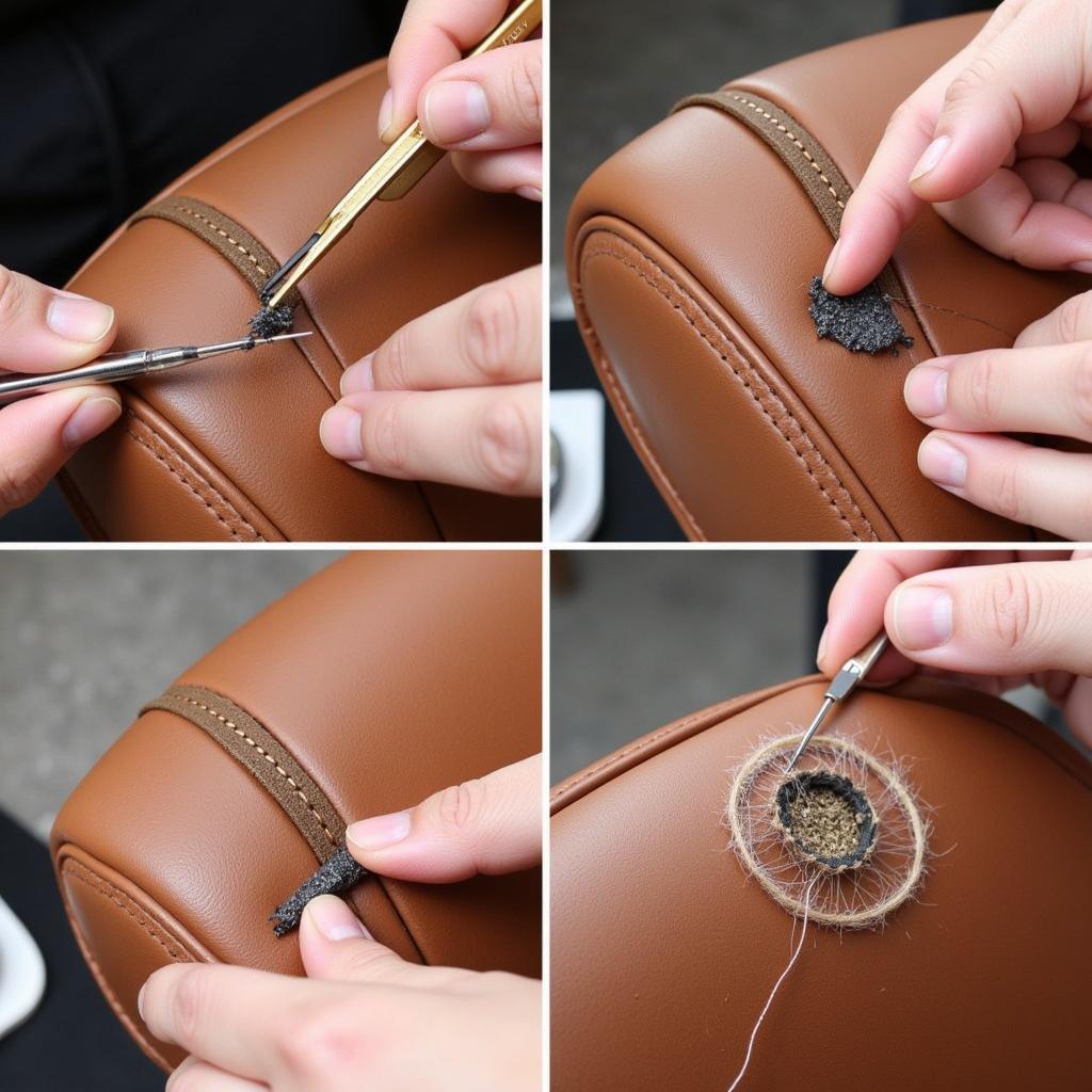 Repairing a Cigarette Burn on a Tobacco Car Seat