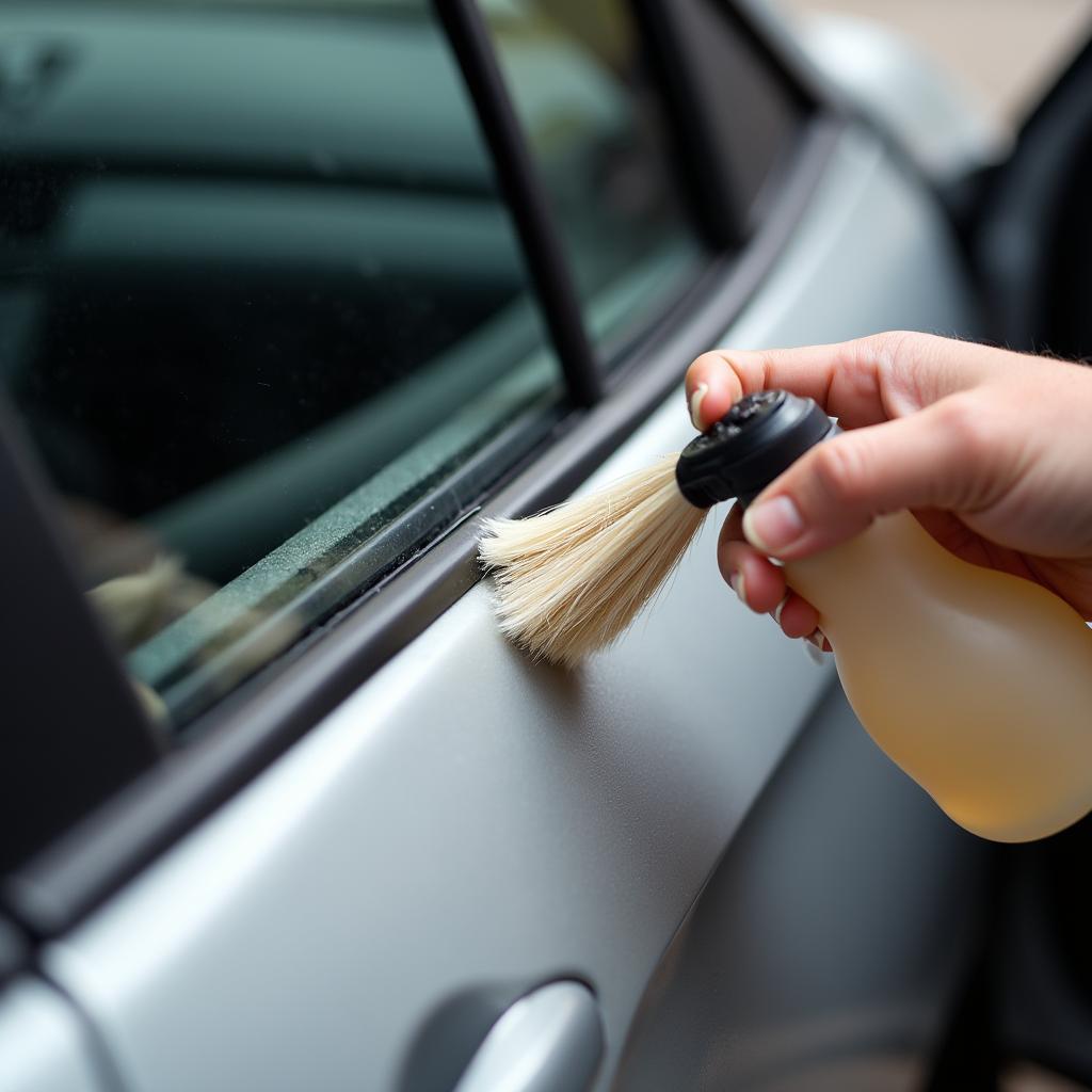 Cleaning car window tracks for smooth operation