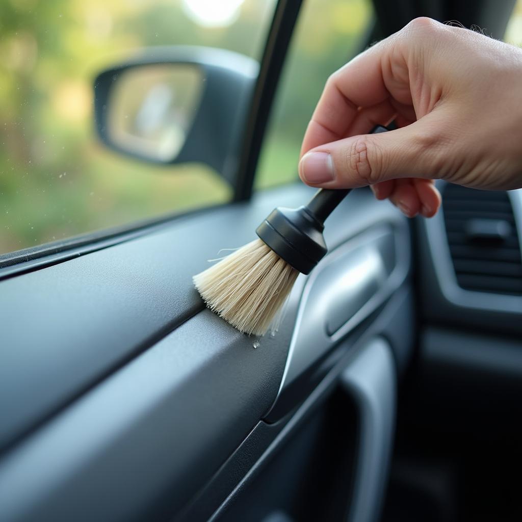 Cleaning car power window tracks for smooth operation