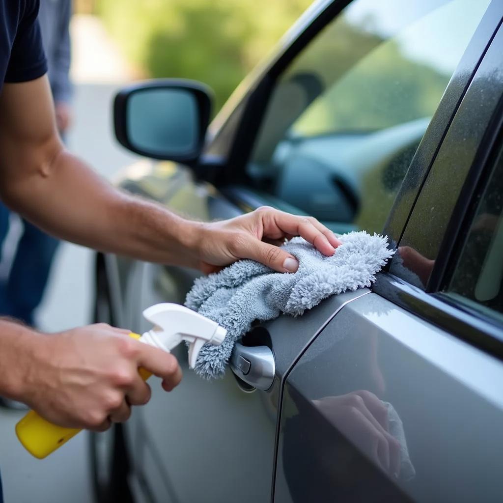 Cleaning Car Window Weather Stripping