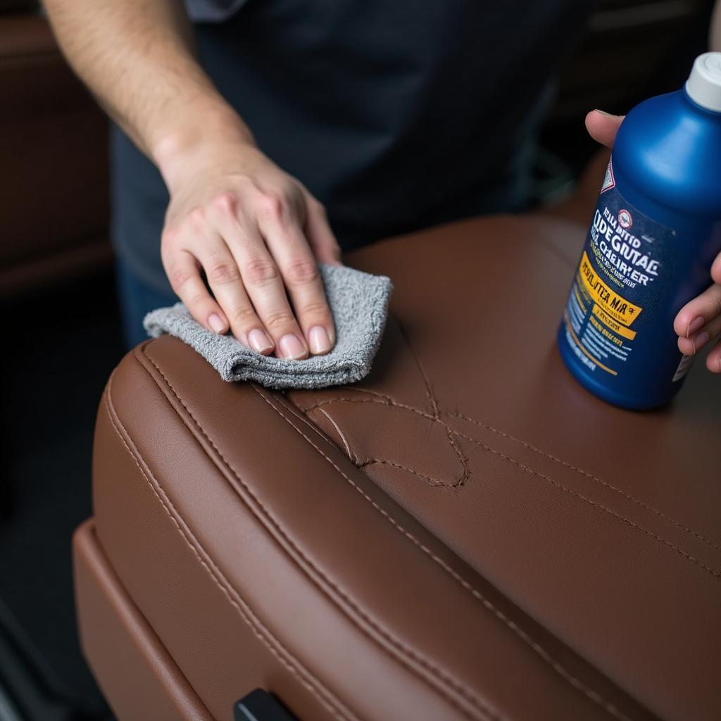 Cleaning Ripped Leather Car Seat Seam