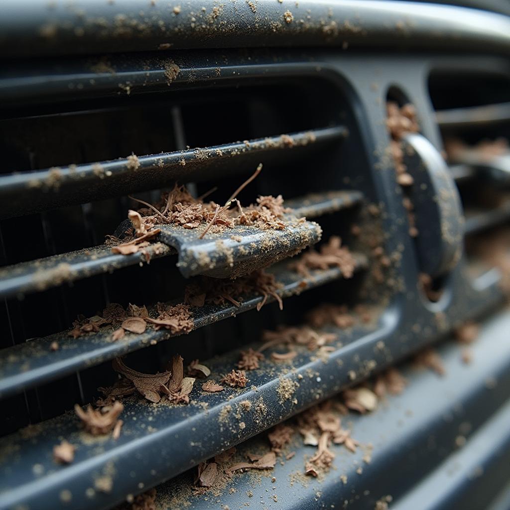 Clogged Car AC Condenser