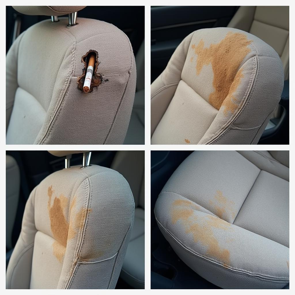 Types of Cloth Car Seat Damage