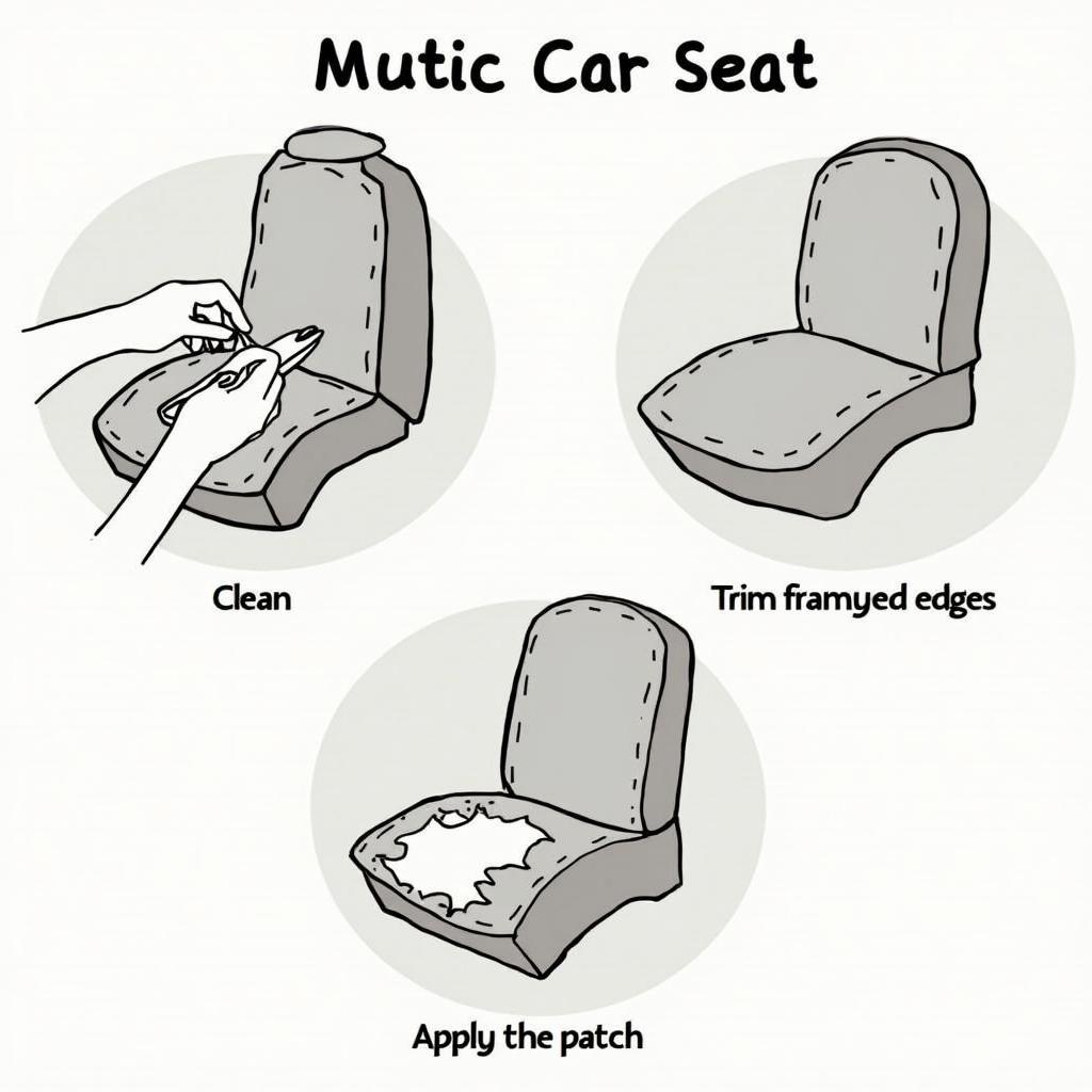 Patching a Hole in Cloth Car Seat