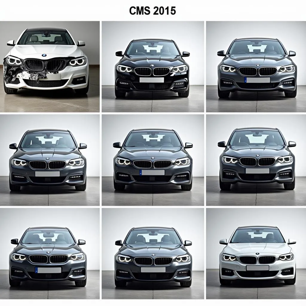 Step-by-step car body repair process in CMS 2015