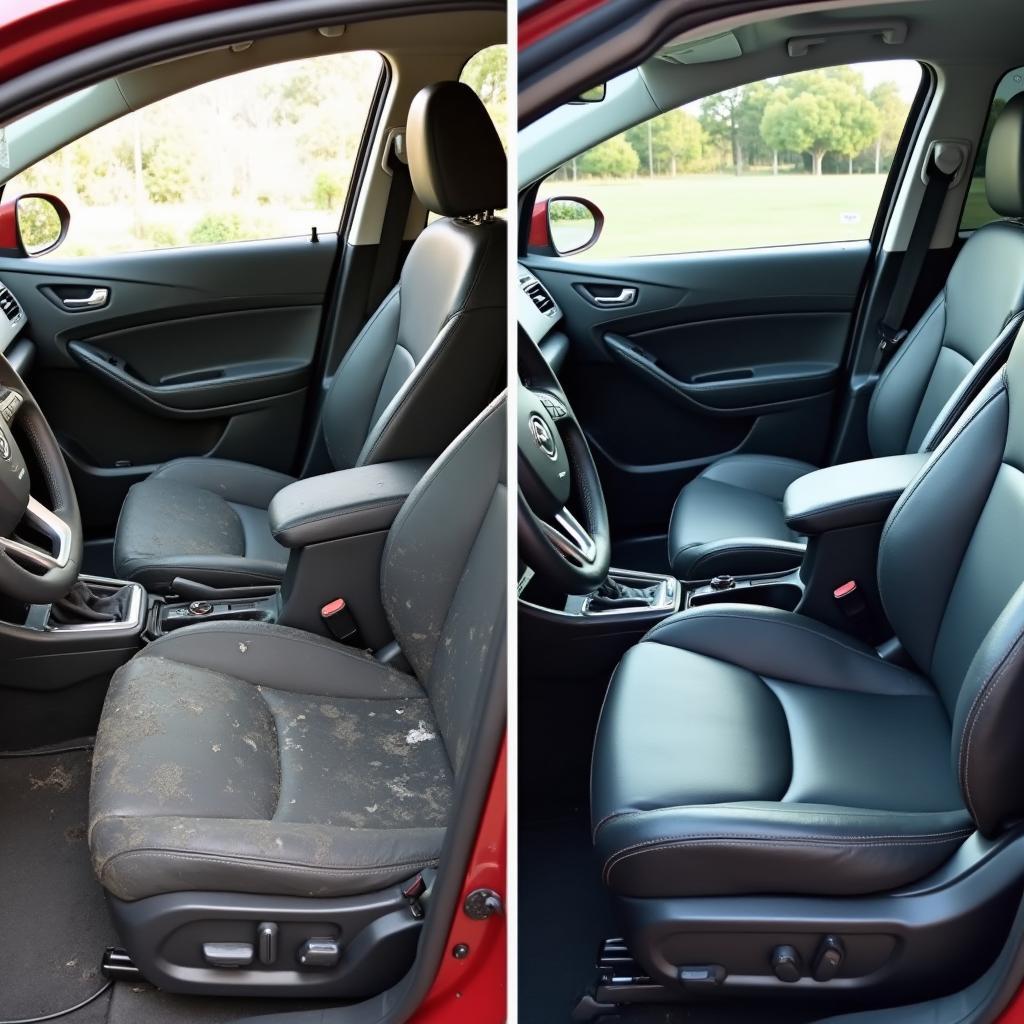 Car Interior Before and After Repair in CMS 2018