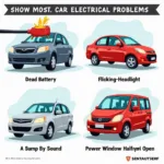 Common car electrical problems: dead battery, flickering lights, faulty power windows