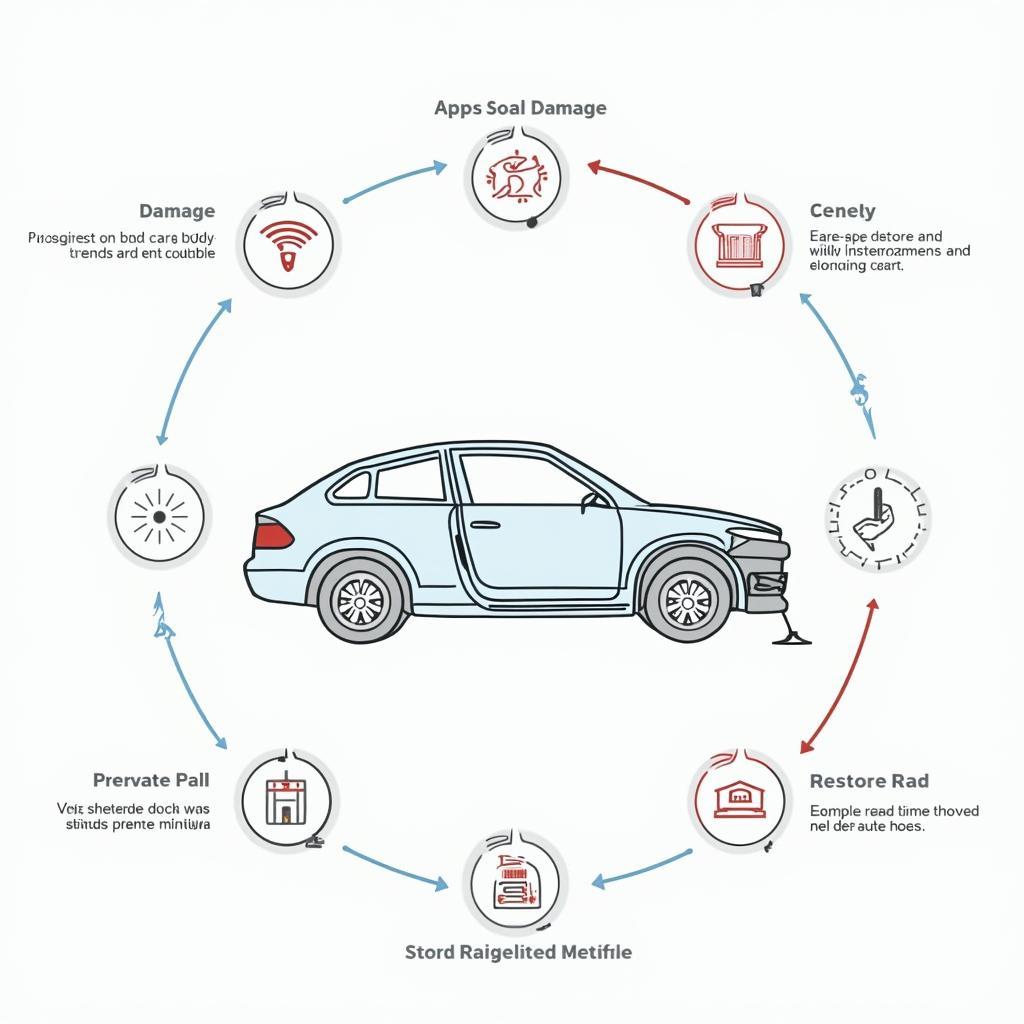 Stages of car body repair