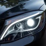 Cracked Car Light Lens