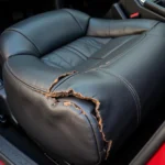 Cracked Leather Car Seat